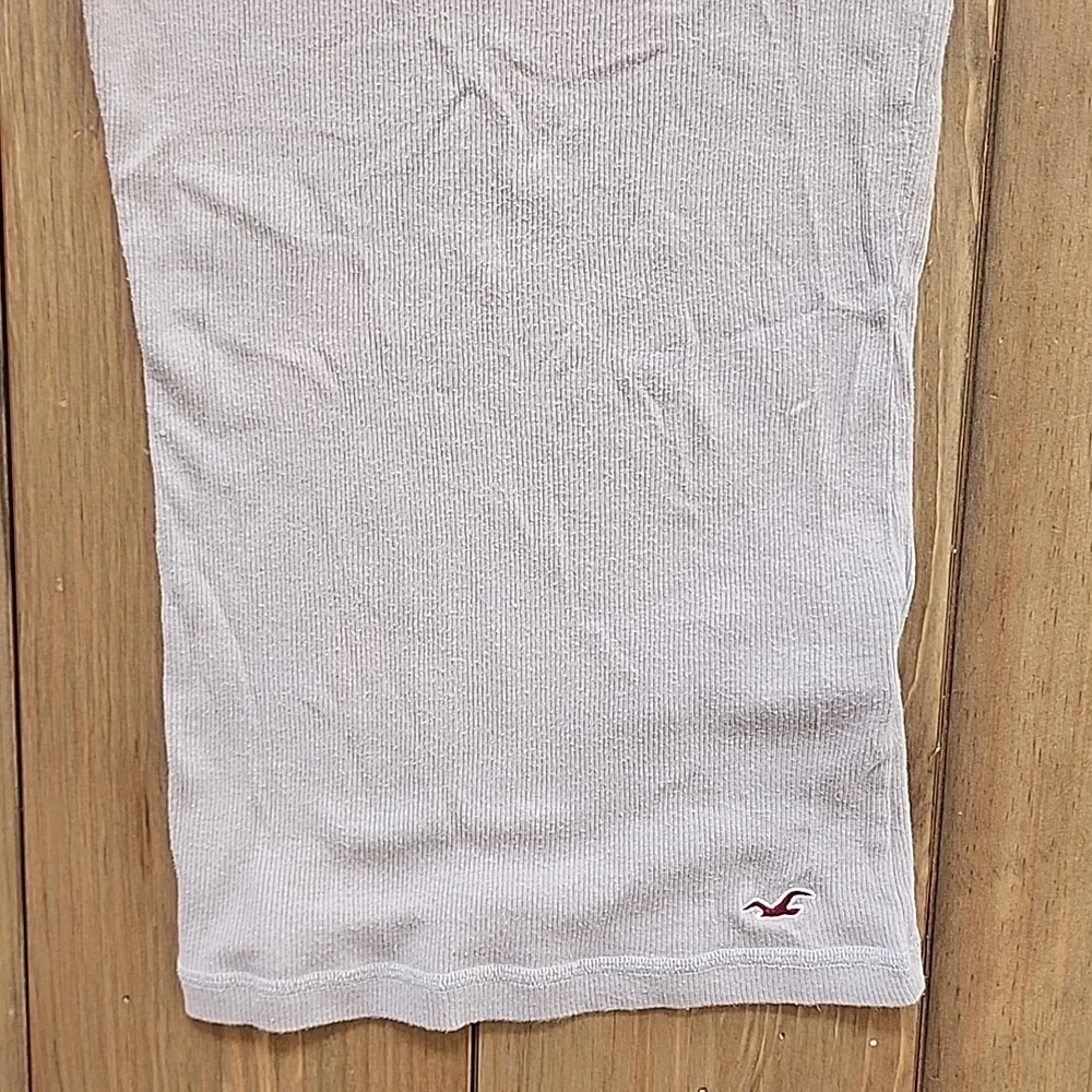 Hollister HCO Tan Tank Top with Lace Detailing